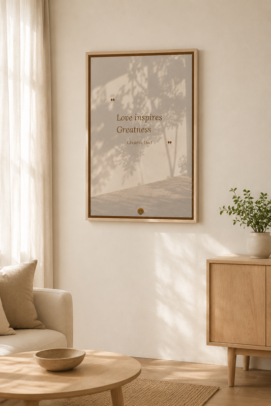 Affiche "Love inspires Greatness"