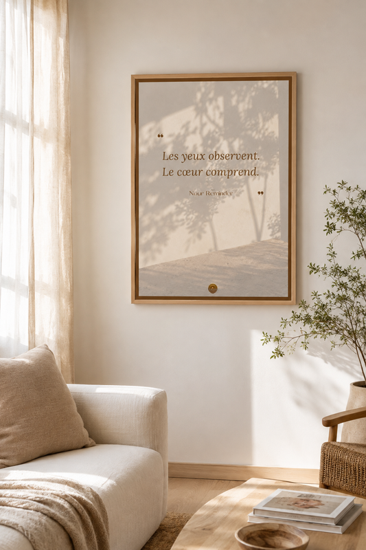 Affiche encadrée A3 — "Et là où l'amour n'existe pas, la raison, elle aussi, est absente" — Fiodor Dostoïevski