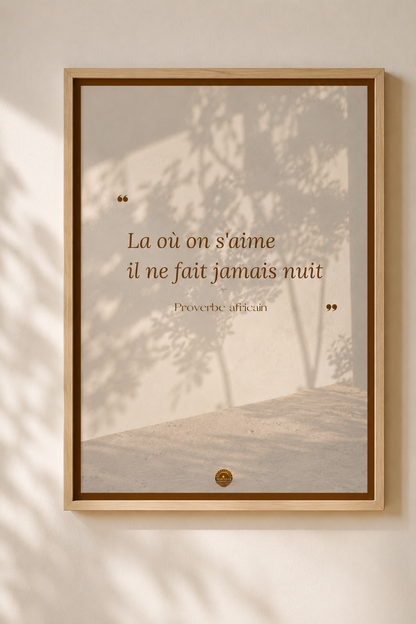 Affiche encadrée A3 — "Souviens-toi d'aimer"— Abbé Pierre