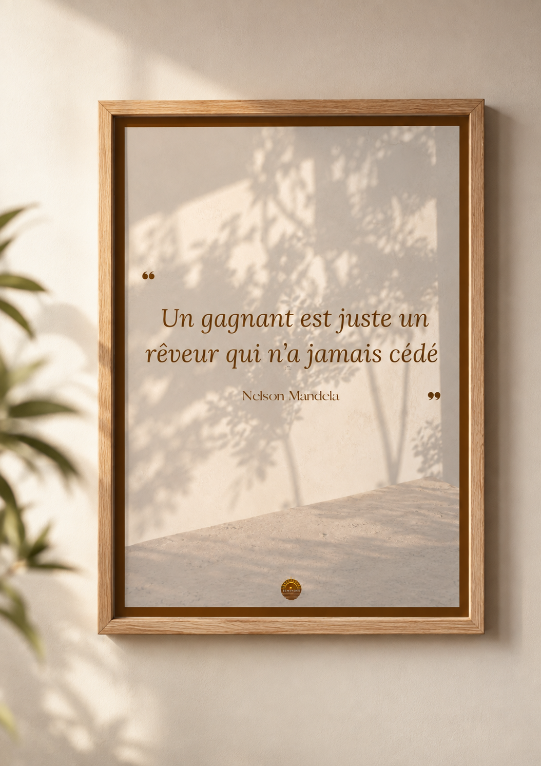 Affiche encadrée A3 — "En faisant scintiller notre lumière, nous offrons aux autres la possibilité d'en faire autant" — Nelson Mandela