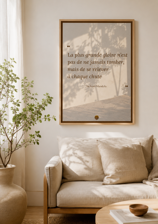Affiche encadrée A3 — "Les yeux observent, le cœur comprend"— Nour Reminder