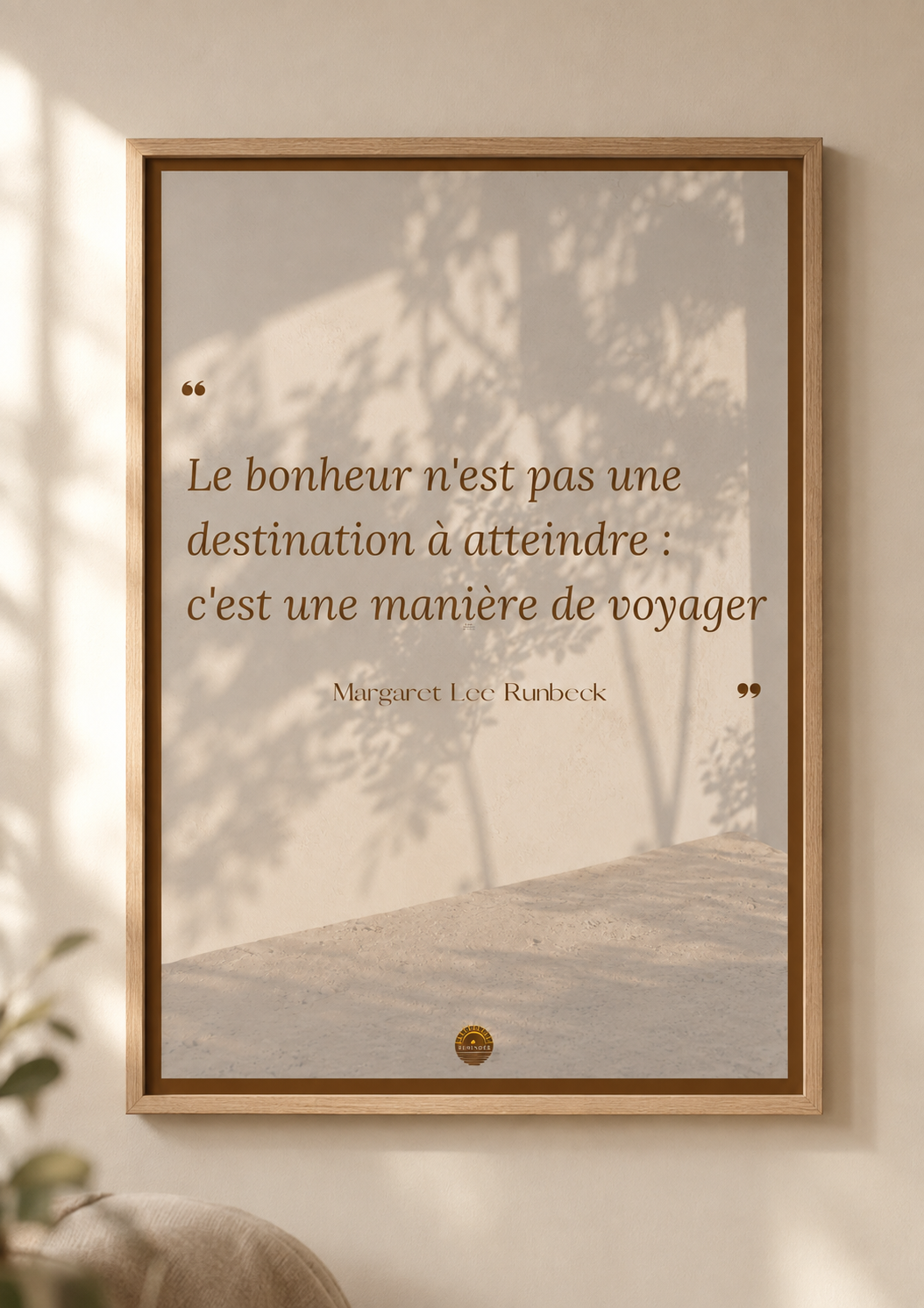 Affiche encadrée A3 — "Les yeux observent, le cœur comprend"— Nour Reminder