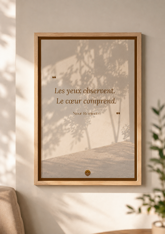 Affiche "Le bonheur n'est pas une destination à atteindre, c'est une manière de voyager"