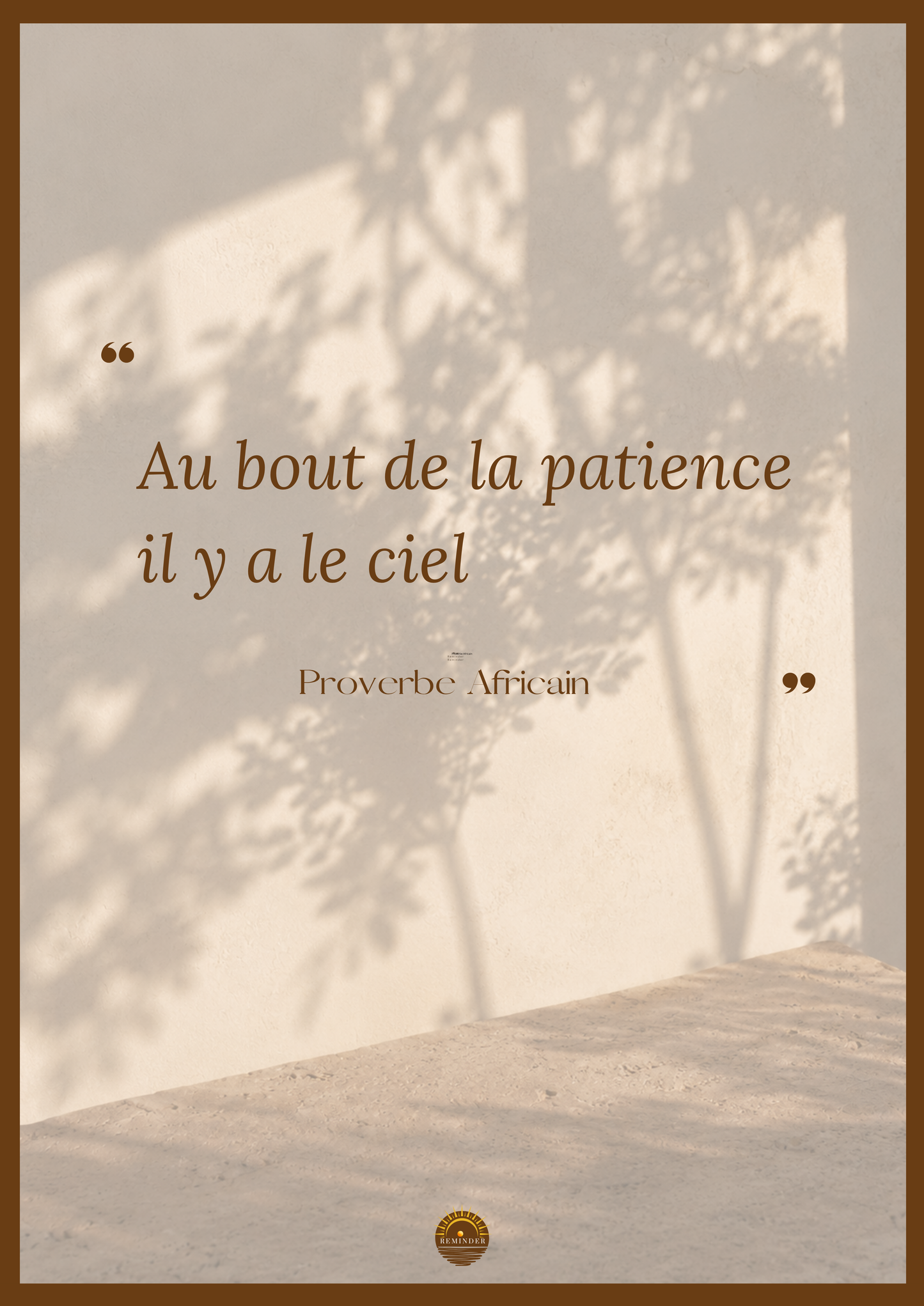 Affiche "Au bout de la patience, il y a le ciel"