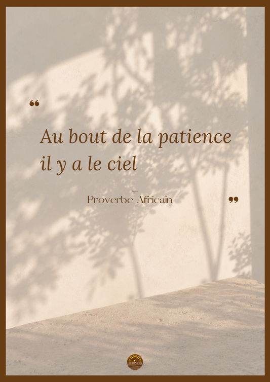 Affiche "Au bout de la patience, il y a le ciel"