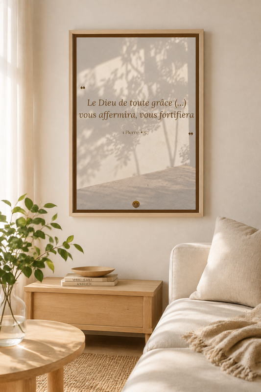 Affiche "Le Dieu de toute grâce vous affermira, vous fortifiera"